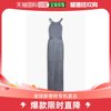 香港直邮潮奢 Herve Leger 荷芙妮格 女士流苏罗纹弹性针织睡裙