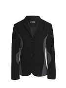 黑色OJOS 22冬季拼色运动机能设计师品牌外套西装女