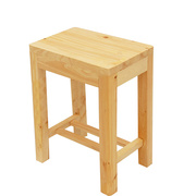 全实木餐桌凳方凳子(方凳子)柏木矮凳简约现代圆i凳加高换鞋凳浴室凳梳妆