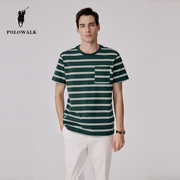 polowalk短袖t恤男装，2024年夏季显瘦休闲半袖，清爽气质上衣潮