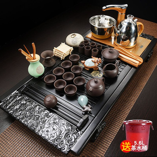 家用紫砂陶瓷茶具套装整套喝茶茶盘四合一功夫茶海茶台茶道