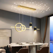 餐厅灯2023星空餐吊灯，现代简约长条饭厅，餐桌灯吧台灯创意灯具