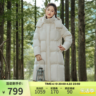 坦博尔2023年冬季鹅绒，羽绒服女长款廓形时尚，流行保暖外套
