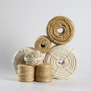 手工黄麻绳(黄麻绳，)e绳子装饰品编织捆绑彩线，网绳diy材料细色复古绳