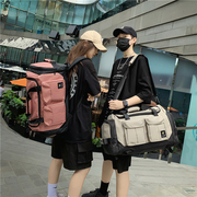 大容量行李包短途旅行包男女外出出差休闲旅游时尚黑色红色手提包
