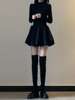高个子公主蓬蓬初春季连衣裙子加长版175茶歇法式短裙气质小黑裙