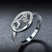 欧洲站时尚婚戒 创意镶钻手饰 欧美情侣对戒饰品戒指