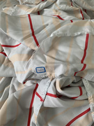 纯棉人丝混纺条纹连衣裙夏季衬衫布料10.5米整块零头布料布头