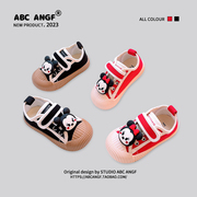 ABC ANGF宝宝学步鞋帆布鞋2023秋季儿童板鞋男童鞋女童饼干鞋