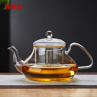 美斯尼玻璃茶壶耐高温过滤花茶壶，加厚耐热茶水壶电陶炉煮茶壶茶具