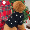 「lazypet」韩国宠物猫狗，手工温暖羊毛闪光雪花披肩针织衫