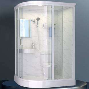 淋浴房带马桶整体浴室卫生间一体式室内集成卫浴沐浴房洗澡间厕所