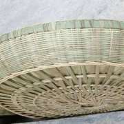 竹编无孔簸箕加深加固传统全竹子纯手工家用晾晒装饰竹制品圆形