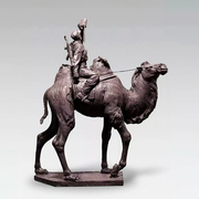 铸铜雕塑制作玻璃钢红军骑骆驼，人物雕像户外展馆红色景区摆件
