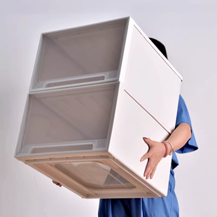 衣服储物箱塑料收纳箱，抽屉式透明衣柜收纳柜，内衣收纳盒衣物整理箱
