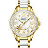 watch 白色陶瓷镶钻品牌 瑞士进口时尚全自动机械女士手表饰品