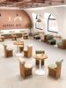 现代咖啡厅餐厅沙发桌椅，组合奶茶店沙发，商用餐饮家具卡座沙发凳