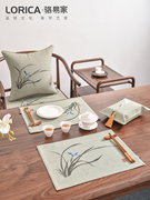 骆易家新中式杯垫餐垫茶杯垫布艺，隔热茶席茶，几桌垫盘垫茶桌餐布垫