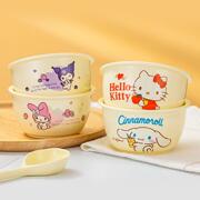 HelloKitty陶瓷碗奶油风高颜值个性吃饭碗家用套装可爱儿童餐具
