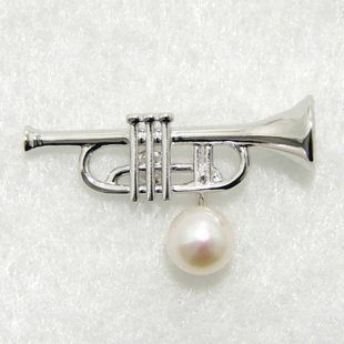 小号珍珠胸针领针白色，5.5-6.0mmbbb纯银，男士婚礼礼服女
