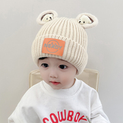 宝宝帽子秋冬季韩版男童，女童亲子保暖针织帽，超萌可爱婴儿毛线帽潮