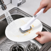 厨房锅刷洗碗刷液刷自动刷锅神器灶台刷子清洁海绵，家用加长柄刷