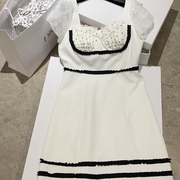 田娇baby法式氛围感仙气满满白色，连衣裙重共贝壳设计夏款仙女裙