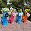 pvc管花架幼儿园卡通花盆动物造型创意拼装水管植物角种植架装饰