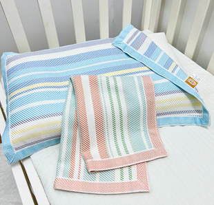 儿童冰丝枕巾婴儿凉滑吸汗枕头盖巾套成人宝宝，竹纤维防螨抑菌夏凉