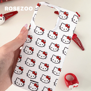 rosezoo适用hello kitty卡通小猫iphone1123promax菲林半包苹果15promax手机壳