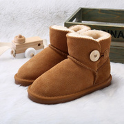 儿童保暖鞋22雪地靴男女童鞋加厚矮筒短靴子百搭亲子冬棉鞋