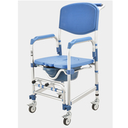 洗澡椅老人坐便凳带轮推车座厕椅移动马桶车小轮护理冲凉椅养老院