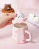 马克杯带盖可爱卡通兔子陶瓷杯子女生高颜值大容量吸管水杯咖啡杯