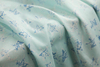 日本进口薄款浅绿蓝色绘画星星，印花纯棉细腻棉纱布料设计师面料