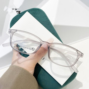 超轻TR90素颜显瘦茶色眼镜框 学生百搭防蓝光配近视眼镜变色