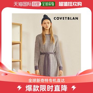 韩国直邮covetblan连衣裙，covetblan女款腰带细节，针织衫连