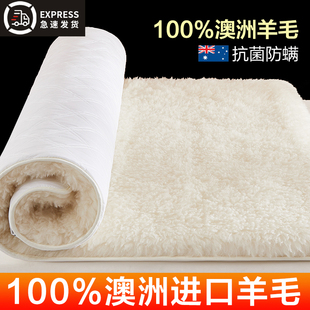 100%进口澳洲羊毛床垫软垫，冬季床褥子，加厚单人冬天保暖羊羔绒垫子