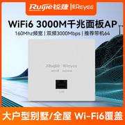 锐捷睿易网络无线ap面板rg-eap162e86型墙壁，面板wifi6ax3000全屋wifi覆盖组网家用大户型穿墙双频5g