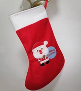圣诞节装饰品圣诞袜子，绣花圣诞老人袜子袋礼物袜，袋子儿童大号