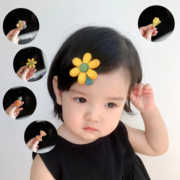 婴幼儿布艺手工全包发夹宝宝，侧边夹小女孩刘海，夹压夹花朵发卡