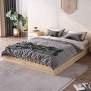 矮床日式榻榻米床 简约现代1.5米实木床双人无床头架子无靠背地台
