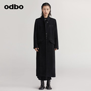 商场同款odbo/欧迪比欧羊毛呢大衣女冬季2022年呢子外套