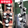熊猫冰箱贴磁性创意毛绒大小号玩偶创意家居装饰挂件成都旅游