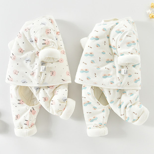 新生婴儿棉衣套装0-3个月，宝宝冬装加厚6初生婴儿，衣服秋冬季纯棉袄