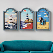 立体3树脂浮雕画有框挂画地中海风格装饰画客厅卧室墙画欧式壁画