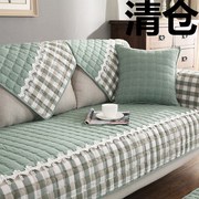 沙发垫木制沙发垫坐垫布艺四季通用纯全棉扶手巾皮防滑厚