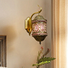 波西米亚铁艺雕花彩色壁灯泰国餐厅书房卧室玄关走廊创意特色灯具