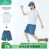 kappa男童套装2024夏季休闲运动儿童polo领短袖T恤短裤两件套