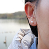 诸暨山下湖天然淡水，珍珠耳钉正圆，强光白透粉s925纯银耳饰