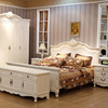 欧式双人床实木床，1.8米1.5美式床轻奢，法式宫廷床白色田园风床